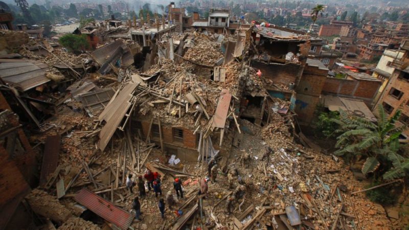Наслідки землетрусу в Непалі з висоти пташиного польоту (ВІДЕО)