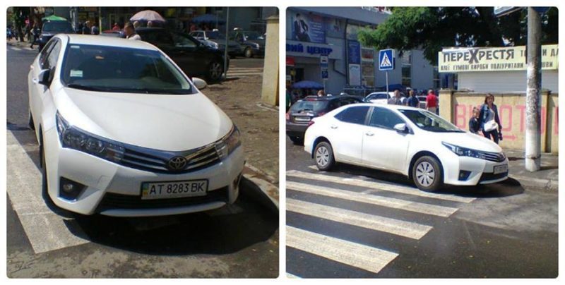 Франківські водії взяли в окупацію під місця для паркування пішохідні переходи (ФОТО)