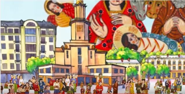 У місті створили мультфільм про франківців, які бігають до Бога (ВІДЕО)