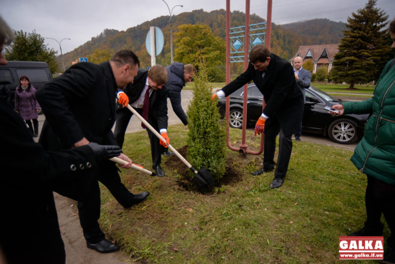 На Долинщині голови трьох обласних рад посадили деревця на Алеї соборності (ФОТО)