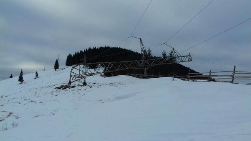 На Верховинщині впала ще одна 25-метрова електроопора: енергетики обіцяють винагороду за шкідників (ФОТО)