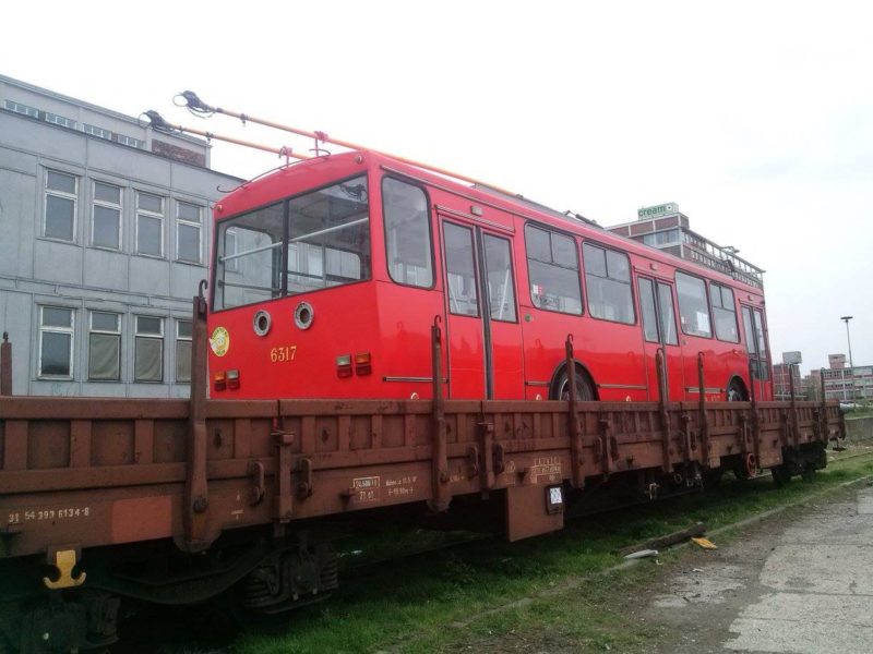 До Івано-Франківська відвантажили один з “нових” тролейбусів (ФОТОФАКТ)