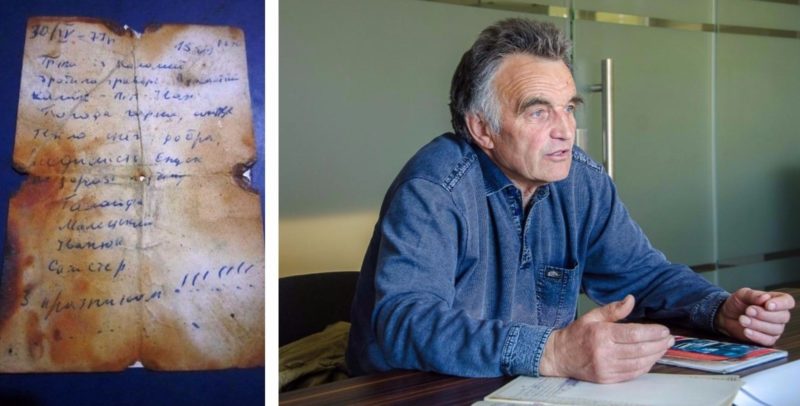 Знайшовся автор записки 40-річної давності, яку знайшли на горі Піп Іван