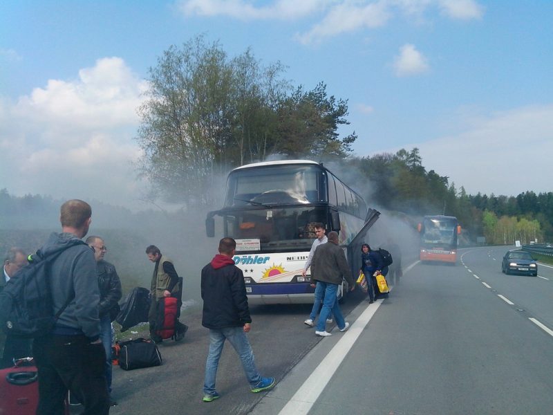 У Чехії загорівся автобус сполученням “Прага – Івано-Франківськ” (ФОТО)