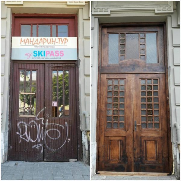 У Франківську відреставрували двоє дверей початку минулого століття (ФОТО)