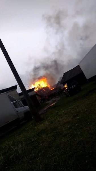 П’ятнадцять рятувальників гасили пожежу на Долинщині (ФОТО)