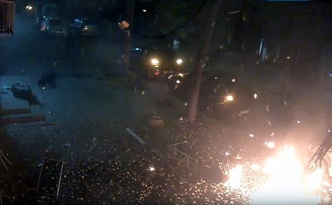 У мережі з’явилося відео моменту вибуху у Києві