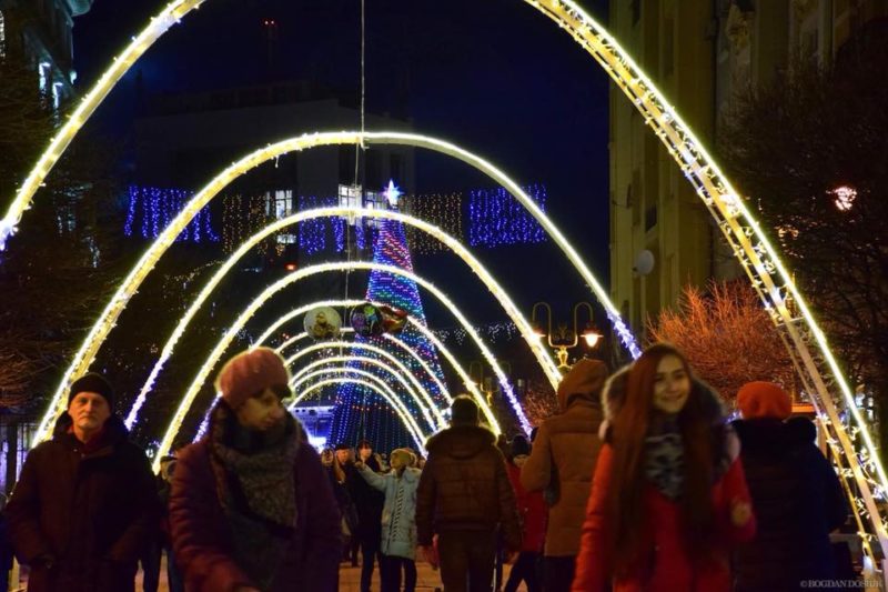 Як святкували Новий рік у середмісті Івано-Франківська (ВІДЕО)