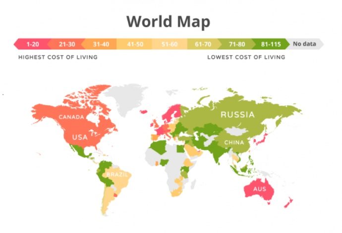 Україна, Пакистан, Єгипет – найдешевші країни