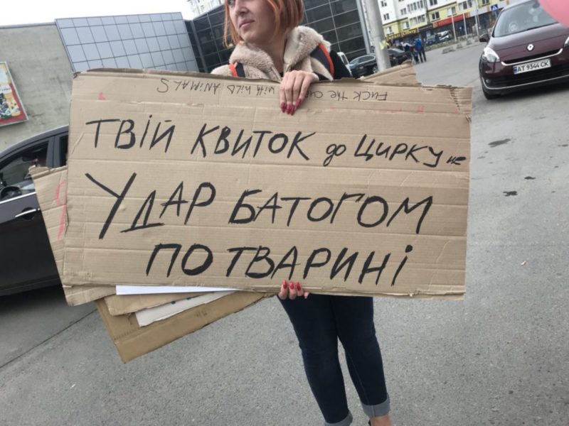 Тварини – не розвага! В Івано-Франківську відбувся мітинг проти цирків з тваринами (ФОТО)