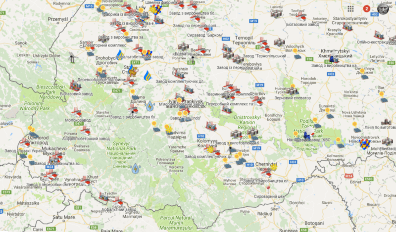 В Україні створили карту підприємств, відкритих починаючи з 2015 року